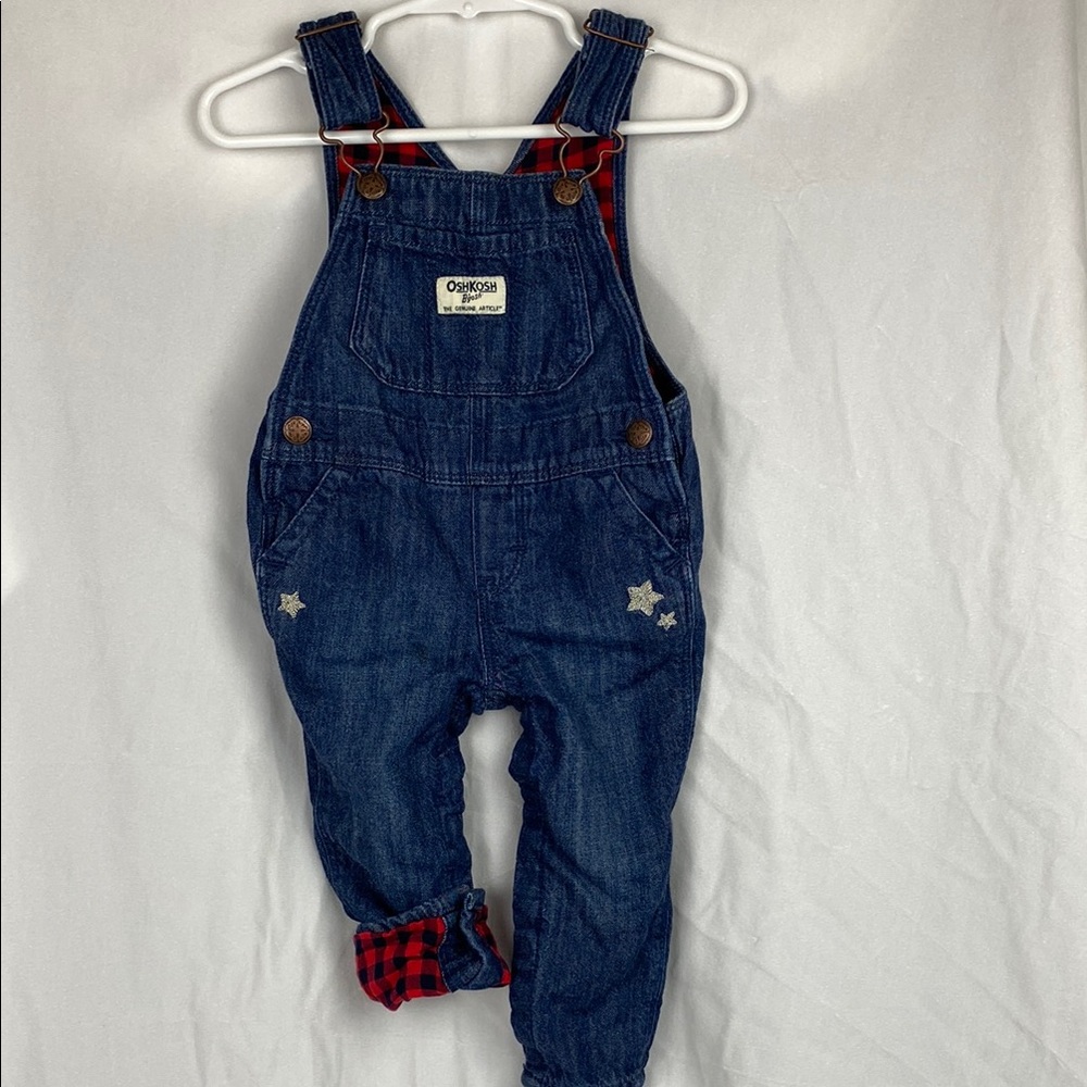 OshKosh B'gosh Blue Denim Overalls 12M